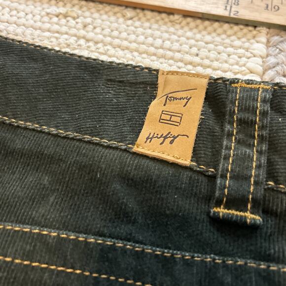 Vtg Y2K Tommy Hilfiger Forest Olive Green Corduroy Skirt Women’s Sz 18 2004 - Picture 5 of 7